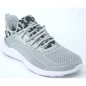 APL Techloom Tracer Knit Training Grey Low Top Sneaker SZ 37 $258 Womens Silver